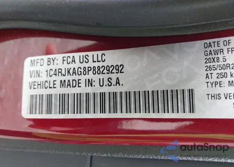 2023 Jeep Grand Cherokee Altitude 4X4 z USA, uszkodzony, nr VIN 1C4RJKAG8P8829292